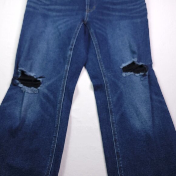 Old Navy Womens Bootcut Pull On Jeans 16 Plus Short Distressed Mid Rise Stretch - Picture 5 of 9